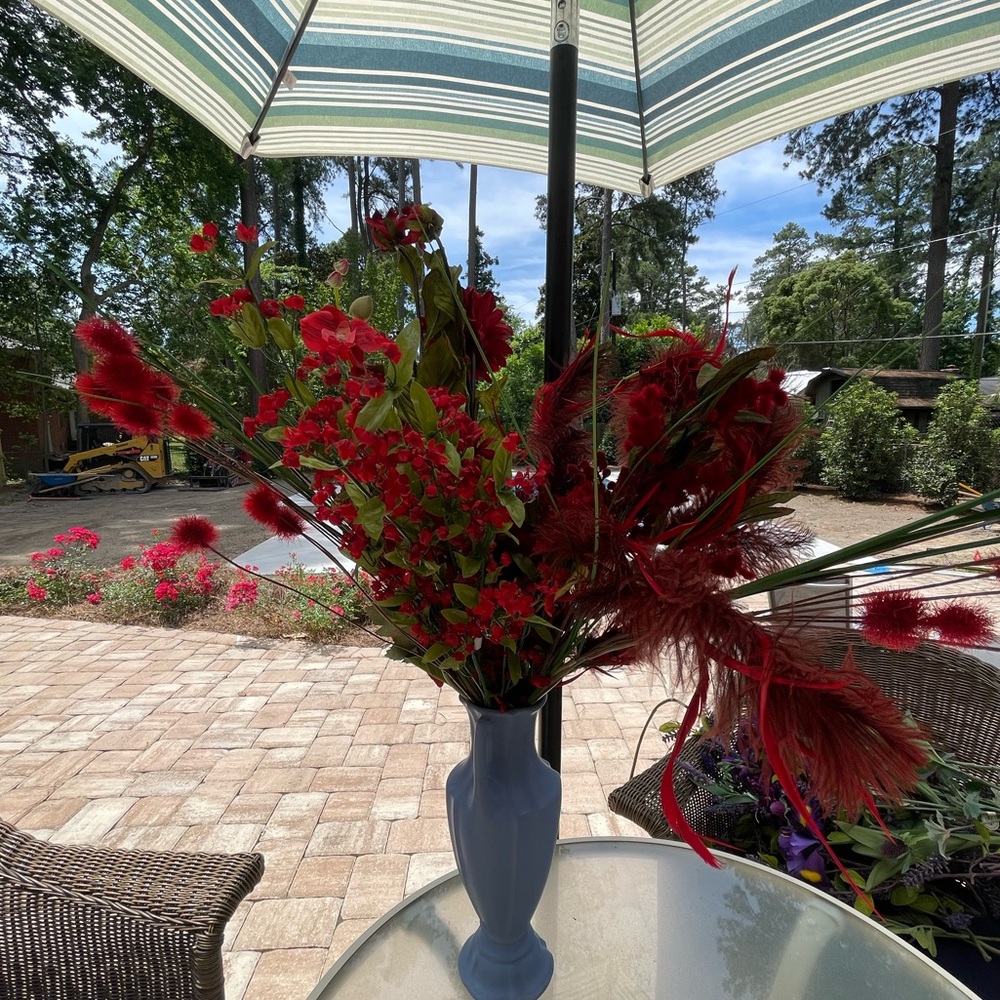 Red Faux Flower Bunch
